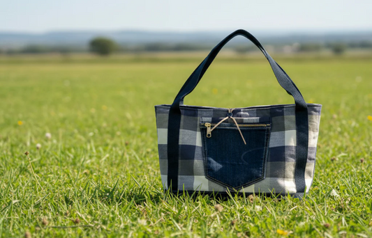 Plaid Jeans Shoulder